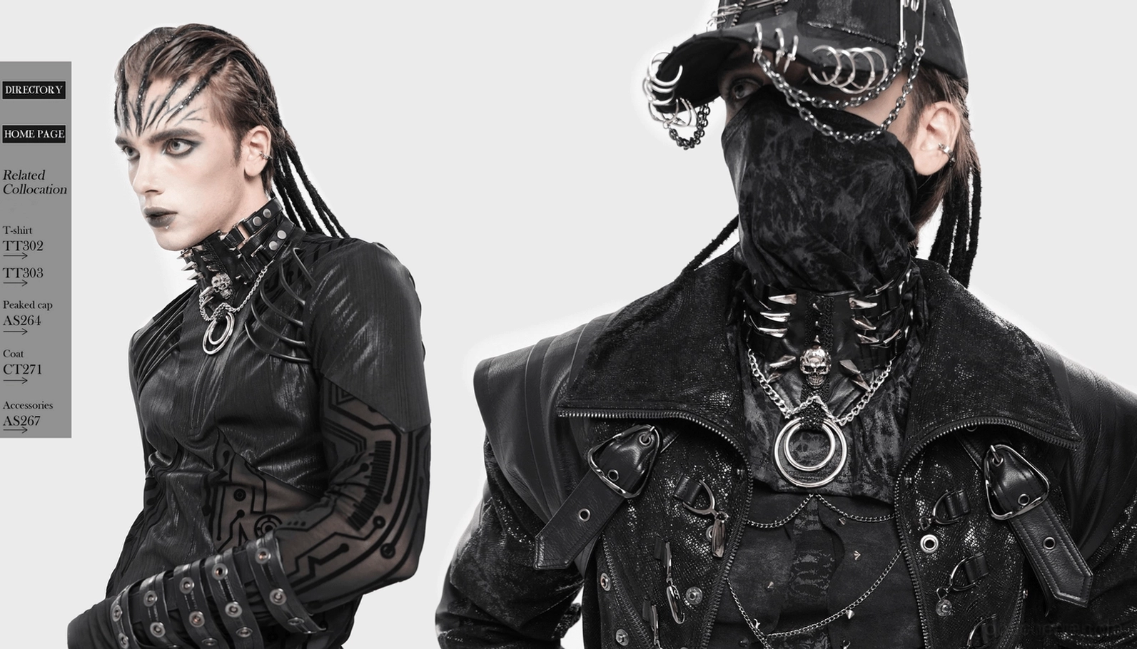 Alternative-Spike-Leder-Choker mit Totenkopf-Verzierung und Industrial-Metallakzenten, Gothic-Halsstück-Design